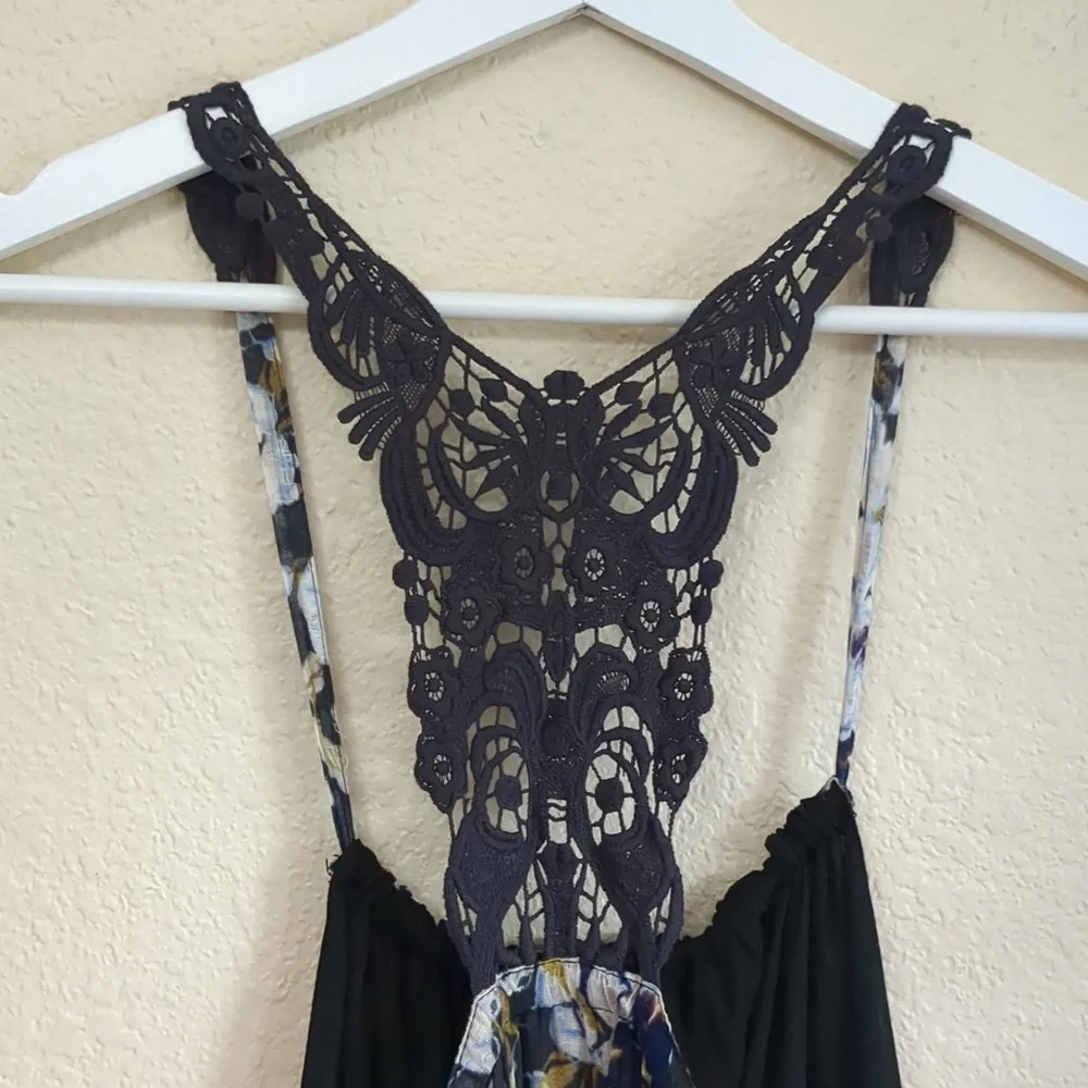 Anthropologie Lilka Lace Back Floral Dress XL - Picture 9 of 17